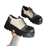 Zingj Patent Leather British Wind Black And White Patchwork Color Small Leather Shoes Men 2024 New Men's Shoes Small Thick Platform