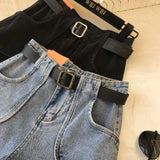 Women Hot Sale S-5xl Denim Cozy Ladies Wide Leg Trousers All-match High Waist Pocket College Street Wear Design Ins