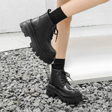 Zingj Boots Men In Autumn And Winter Increased Tooling Locomotive Wind Super Fire Leather Boots Big Head Advanced Sense Ankle Boots