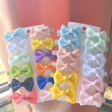 Grosgrain Ribbon Bowknot Hairpins For Cute Girls Colorful BB Hair Clips Mini Barrettes Headwear Kids Hair