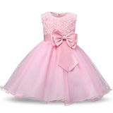 Dress Lace Pageant Frock Prom Gown Flower Beading Princess Dress 1-10Y Kids Clothing Elegant Children Birthday Party