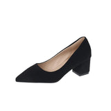 Interview Women's Shoes 2025 New Black Etiquette Student Work Single Shoes Thick Heel Civil Servant Formal High