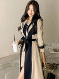 Wind Coat Women's Dress 2025 New Korean Style Suit Collar With Fashion