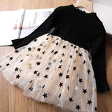 Spring Dress Long Sleeve Sequined Princess Dress For Casual Vestidos Robe Fille 3-8Y Ceremony Dress Girls Winter