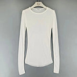 2021 Summer T Shirts Fashion Girls Tops Long Sleeve Slim T-shirts Women Cotton Pink Korean Tee Shirt Femme
