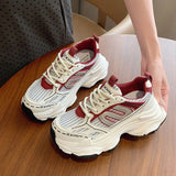 Old Dad Shoes Net Air Permeable In Tide Thick Sole Light Letter Casual Shoes New Retro Coloring