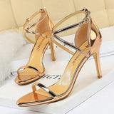 Shoes Buckle Strap High Heels 2022 New Women Heels Sandals Stiletto 11cm Sexy Heels Party Shoes Women Pumps Ladies