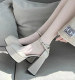 Shoes Thick Heel High Heels Waterproof Table Mary Treasure Shoes Autumn And Winter Single Shoes Women 2025 New Shoes French