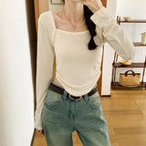 Design Feels Like A Long-Sleeved T-Shirt With A New Autumn Style And A Short Slim T-Shirt With A Top