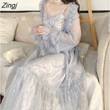 Sweet Lace Slip Midi Dress Women Elegant Designer Fairy Lolita Long Dress Female Summer High Waist Party Bodycon