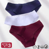 3PCS Women's Cotton Briefs Lace Ventilation Underwear Women Sexy Women's Panties Female Underpants Solid Color