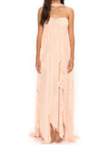 Women Y2K Long Tube Dress Sexy Strapless Off Shoulder Ruffle Tassel Dress Evening Party Halter Backless Vestidos 2025 211-0-Outfit