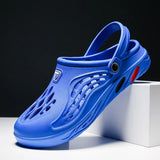 Summer New Men's Hole Shoes Breathable Beach Shoes Outdoor Half Drag Bag Head Personality Cold