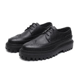 Zingj Small Leather Shoes Male Korean Version Fashion Versatile Teen British Hairstylist Block Men's Shoes