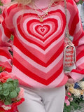 Heart Jacquard Argyle Jumper Sweater-Outfit