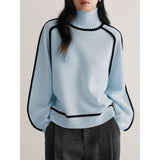 Maillard Autumn Winter Stripes Thin Leisure Loose Set Knitted Lazy Wind