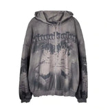 Vintage Oversize Hoodies Jackets Y2K Women Autumn Zip Up Long Sleeve Loose Sweatshirt Coat E-girl Gothic Female