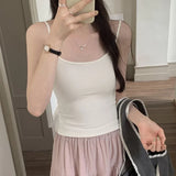 Color Sexy Suspenders Vest Girls Summer 2024 New Slim, Slim, Spicy Girls Wear Short Tops With Inner