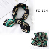 Square Silk Scarf Women Fashion Print Small Neck Scarfs Office Lady Hair Band Foulard Hand Kerchief Female Bandana