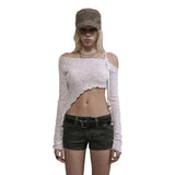 Summer New Women's Clothing Sexy Pure Hot Babes Wind Inclined Irregular Design Short-Term Open-Enavel