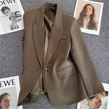 Blazer Women 2025 Spring And Autumn New Small One Buckle Fashion Trend Hitchhed Temperament Suit