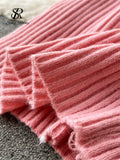 Autumn Thick Warm Knitted Suits 2023 Strap Knit Dress+Loose Long Cardigans Sweater Home Wear Casual Two Pieces