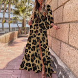 V-neck Beach Cover-up Loose Front Open Belt Kimono High Waist Colorful Kaftan Robe Beachwear Pareos Dress Bathing