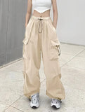 Y2K Baggy Parachute Cargo Pants with