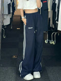 Piping Detail Baggy Sweatpants-Outfit