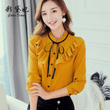 Daifei 2023 Spring And Summer New Korean Version Of Large-Size Thin Fashion Shirts Casual Ladies Fashion Chiffon