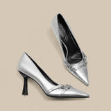 And Familiar Women's High-Heeled Shoes In The Spring And Autumn Of 2025 New French Temperament Sharp-Headed Fine Heel Single Shoe