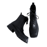 Zingj Boots Men's British Wind 2023 New Platform Thin Martin Boots Black Spring And Autumn Single Boots Side Zipper