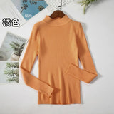 New-coming Autumn Winter Tops Basic Turtleneck Pullovers Sweaters Primer Long Sleeve Short Korean Slim-fit tight