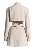 Fashion Design Feels Long-Term Suit In The Waist 2025 Changchun New V-Neck Long-Sleeved One-Buckle Suit