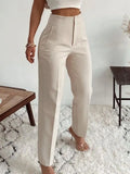 Casual High Waist Pure Color