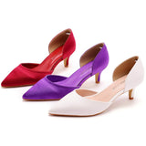Cm Fine Tip Pointed Sandals Low Heel Low-Size Single-Shoe Women's Two-Siped Hollow Women's Shoes Wedding