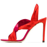 Size Fashion Two-Color Spliced Cross-Set Shoes Fine High-Heeled Sandals Chengdu Fashion Women's