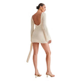 New Short Dress Women's Summer High-Sensing Sexy Hot Girl Knit Dress