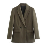 2025 Women's Wear Street Fashion Temperament Two-Button Suit Jacket Jacket