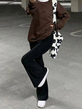 Shade Grunge 90s Urban Style Boot Cut Pants High Waist Black Vintage Skinny Pants Fashion Indie Casual For Women