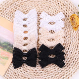 Sweet Lace Bowknot Hair Clips For Cute Girls White Black Handmade Safety Hairpins Boutique Barrette Kids Hair