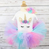 One Year Baby Girl Dress Unicorn Party Girls Tutu Dress Toddler Kids Clothes Baby 1st Birthday Outfits infantil