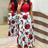 Summer Boho Maxi Dress Women Long Floral Oversized Dress Ladies Sundress Elegant Party Flower Dress For Women Robe