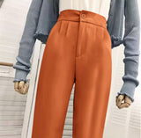 Zingj Sense Wide Leg Pants Female 2024 New Spring And Autumn Thin High Waist Black Suit Pants Loose Straight Leg Casual