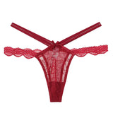 Sexy Lace Panties Women Transparent Bow Low-Waist Underpant Hollow Out Thong Female G-String Underwear Lingerie