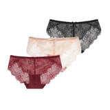 Sexy Lace Underwear Women Transparent Low Waist Panties Cotton Crotch Briefs for Girls Breathable Seamless