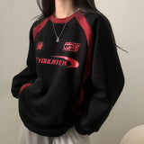 Sports Style Color Letter Printed Long-Sleeved T-Shirt Loose Medium-And Long-Sleeved Casual Long-Sleeved Sweaters In Spring / Summer