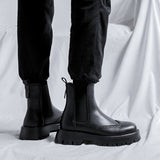Zingj Men's Chelsea Boots Booblock Boots Casual Black High Sboomartin