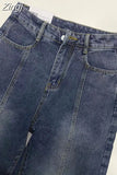 Women Denim High Waist Straight Loose Casual Jeans 2023 Fall Winter Streetwear Harajuku Retro Full-length Hot Sale