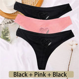 Cotton G-String Seamless Thong Women Transparent Heart Low Waist Panties Ladies Underwear Panty Comfortable